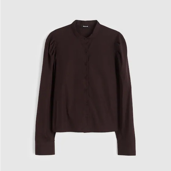 Madewell Tops - NWT Madewell Puff Sleeve Button Up Shirt Brown Women’s Multiple Sizes
